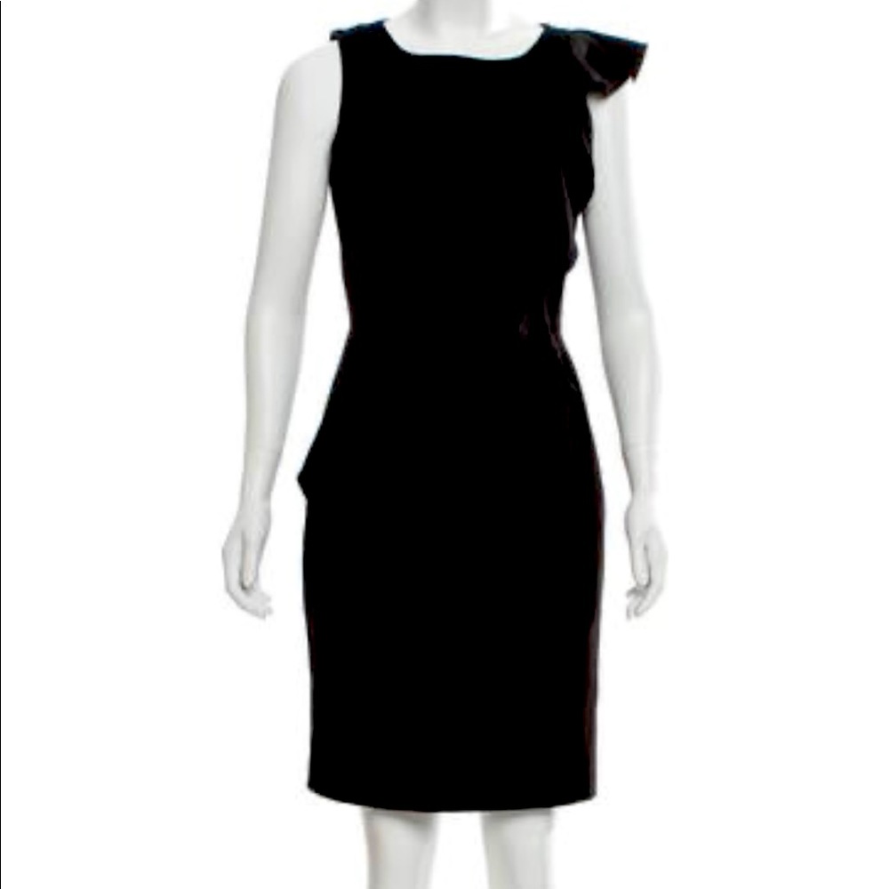 Calvin Klein Ruffled Black Dress